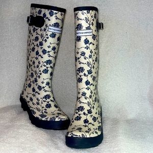 Women’s tall floral rain boots